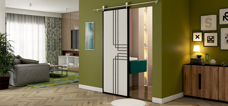 sliding bathroom door installation in Cupertino