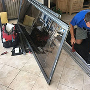 sliding glass door frame repair Cupertino